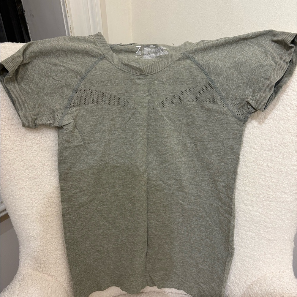 Z by Zella Light Green Short Athletic Short Sleeve Top